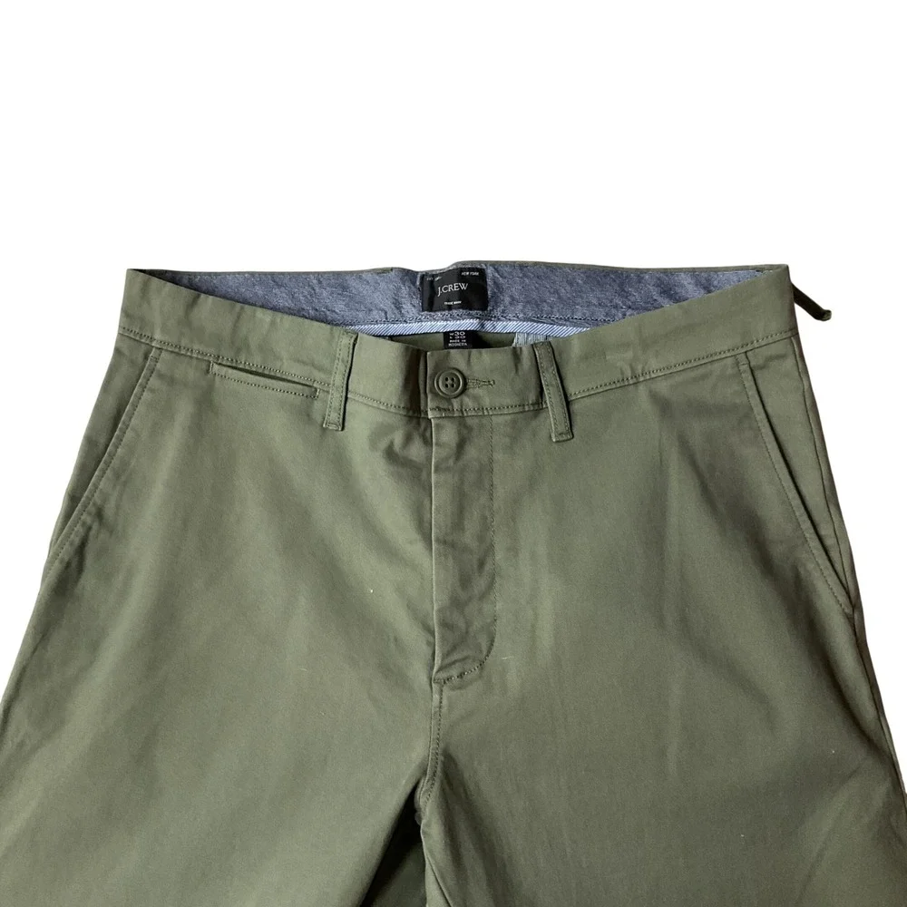 J. Crew Men's Slim-Fit Stretch Chino Classic Casual Flat Front Pants Sz  W30 L30